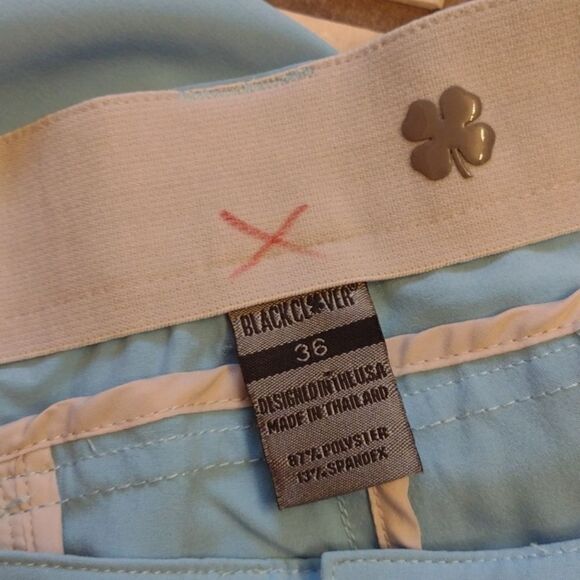 NWT Black Clover JP2 Short Live Lucky Light Blue Golf  size 36 - Picture 3 of 11